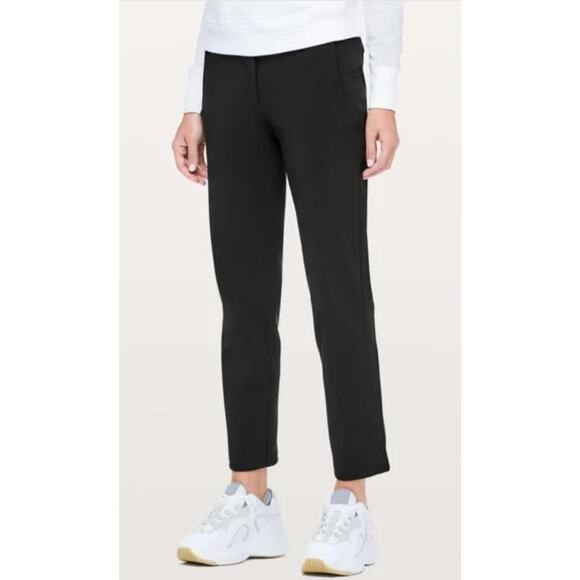 Lululemon On the Move Pant 28" US 2 Black Straight Leg Travel Work Stretch - Picture 11 of 11